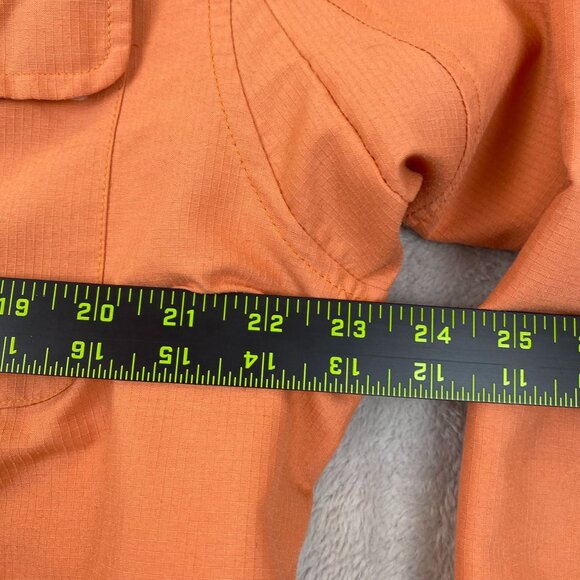 Duluth Trading Men's Shirt L Button-Up Orange Long Sleeve - Picture 4 of 8